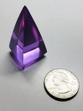 Load image into Gallery viewer, Violet (color change) Andara Crystal Nubian Pyramid 1.5n x .75in