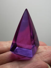 Load image into Gallery viewer, Violet (color change) Andara Crystal Nubian Pyramid 1.5n x .75in