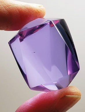 Violet Andara Crystal Icosahedron 42g