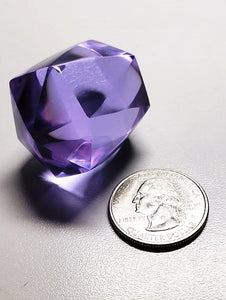 Violet Andara Crystal Icosahedron 42g