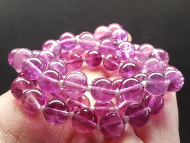Fluorite - Violet Purple Rainbow EO++ 8+mm 24inch 287ct