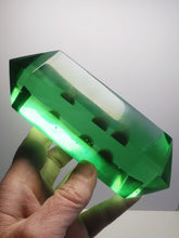 Load image into Gallery viewer, Green Double Terminated Polished Andara Crystal Wand