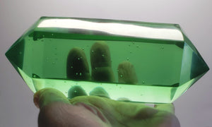Green Double Terminated Polished Andara Crystal Wand