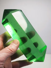 Load image into Gallery viewer, Green Double Terminated Polished Andara Crystal Wand