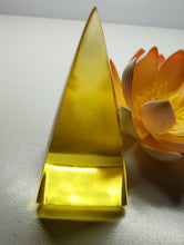 Load image into Gallery viewer, Yellow (Golden) Andara Crystal Nubian Pyramid 3in x 1.5in