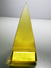 Load image into Gallery viewer, Yellow (Golden) Andara Crystal Nubian Pyramid 3in x 1.5in