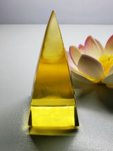 Load image into Gallery viewer, Yellow (Golden) Andara Crystal Nubian Pyramid 3in x 1.5in