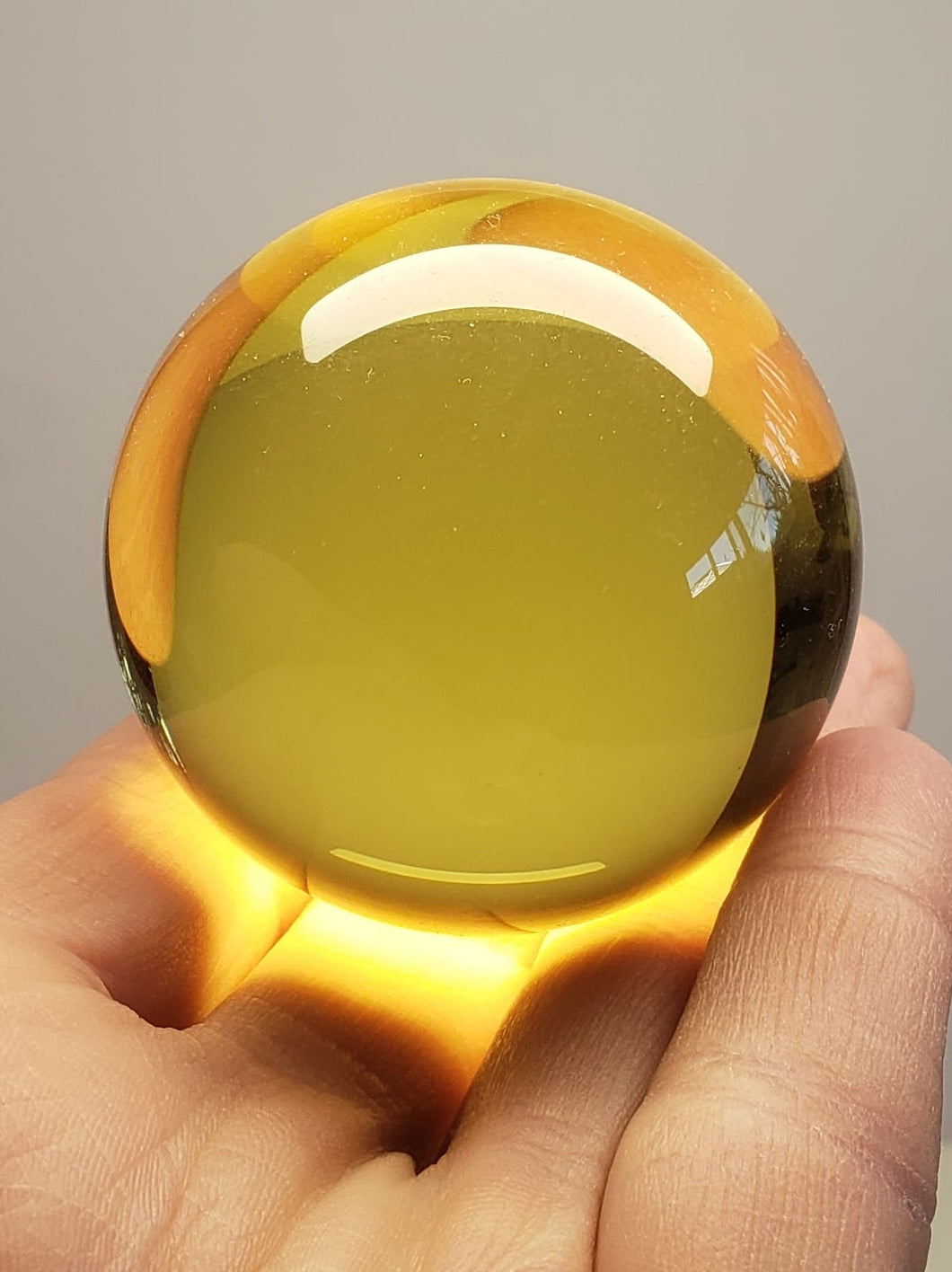 Yellow  Andara Crystal Sphere 2 inch
