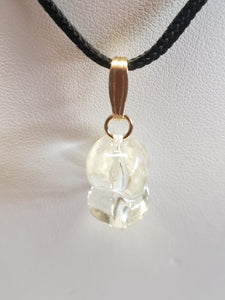 Kunzite Therapeutic Pendant Yellow 18.1ct