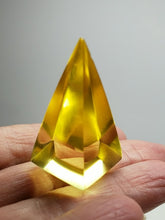 Load image into Gallery viewer, Yellow (Golden) Andara Crystal Nubian Pyramid 1.5in x .75in