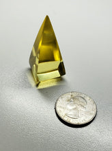 Load image into Gallery viewer, Yellow (Golden) Andara Crystal Nubian Pyramid 1.5in x .75in