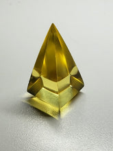 Load image into Gallery viewer, Yellow (Golden) Andara Crystal Nubian Pyramid 1.5in x .75in