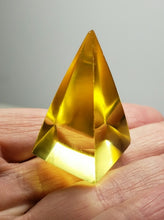 Load image into Gallery viewer, Yellow (Golden) Andara Crystal Nubian Pyramid 1.5in x .75in