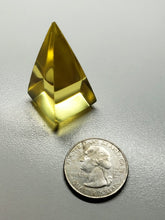 Load image into Gallery viewer, Yellow (Golden) Andara Crystal Nubian Pyramid 1.5in x .75in