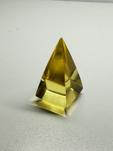 Load image into Gallery viewer, Yellow (Golden) Andara Crystal Nubian Pyramid 1.5in x .75in