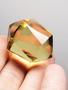 Yellow Andara Crystal Icosahedron 26g