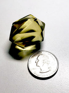 Yellow Andara Crystal Icosahedron 26g