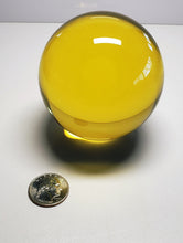 Load image into Gallery viewer, Yellow Andara Crystal Sphere 2.75 inch