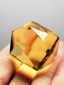 Yellow Andara Crystal Icosahedron 46g