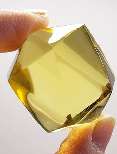 Yellow Andara Crystal Icosahedron 46g