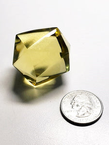 Yellow Andara Crystal Icosahedron 46g