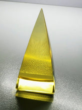 Load image into Gallery viewer, Yellow (Golden) Andara Crystal Nubian Pyramid 2.5in x 1.25in