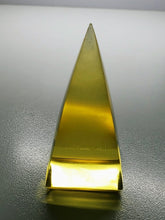 Load image into Gallery viewer, Yellow (Golden) Andara Crystal Nubian Pyramid 2.5in x 1.25in