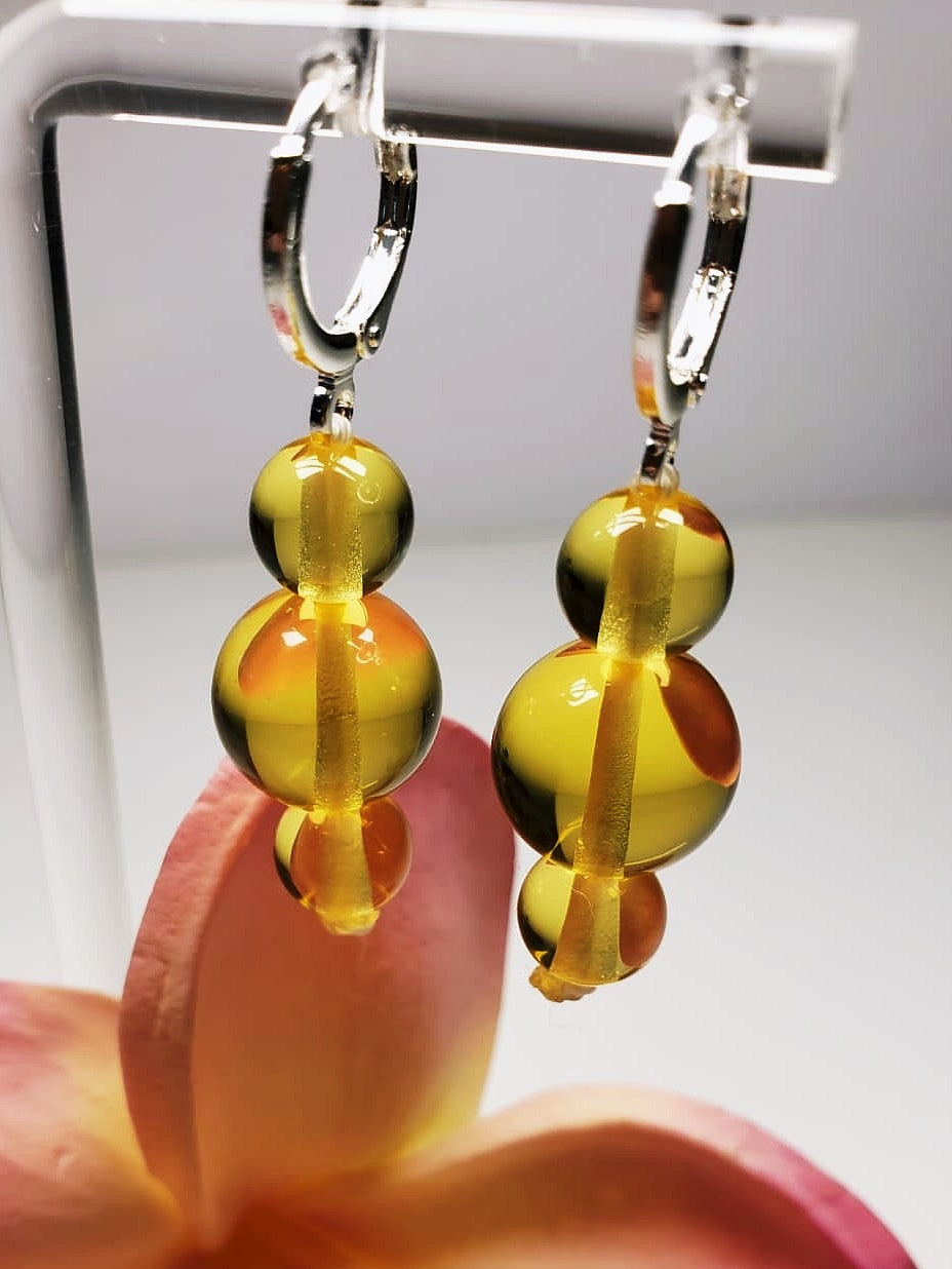 Yellow Andara Crystal Earrings