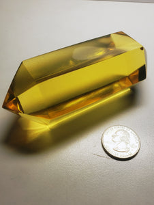 Yellow - Golden Double Terminated Polished Andara Crystal Wand