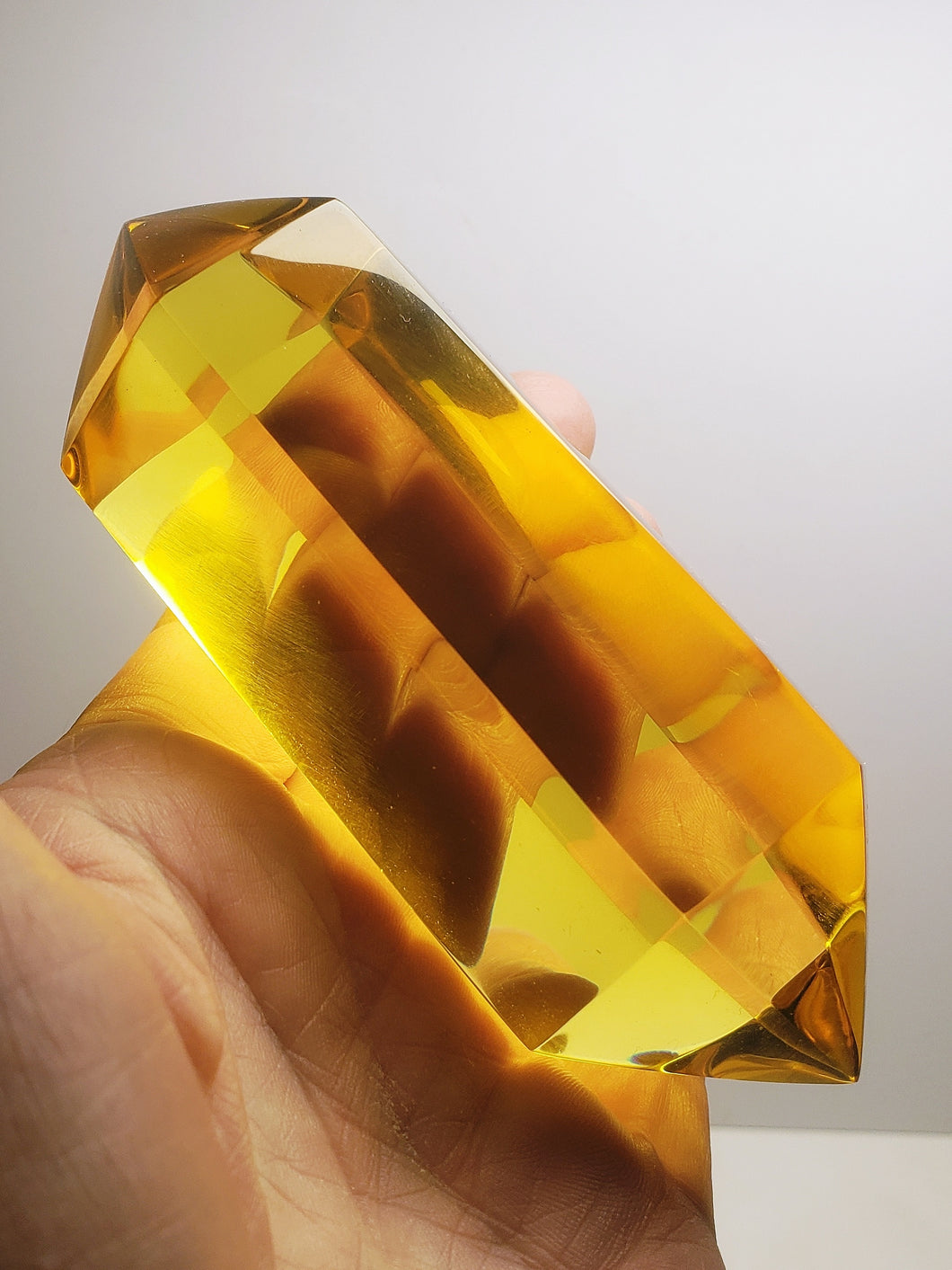 Yellow - Golden Double Terminated Polished Andara Crystal Wand