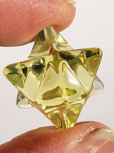 Yellow Green Andara Crystal Merkaba 15mm