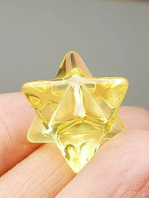 Yellow Andara Crystal Merkaba 15mm