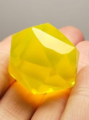 Opalescent - Yellow Andara Crystal Icosahedron 30g