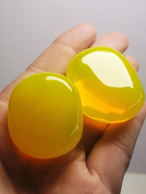 Opalescence - Yellow Andara Crystal Hand Piece PAIR 86g