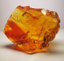 Load image into Gallery viewer, Yellow - Golden with Orange and Red Traditional Andara Crystal 1.09kg