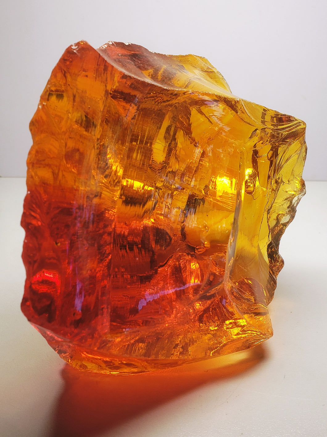 Yellow - Golden with Orange and Red Traditional Andara Crystal 1.09kg