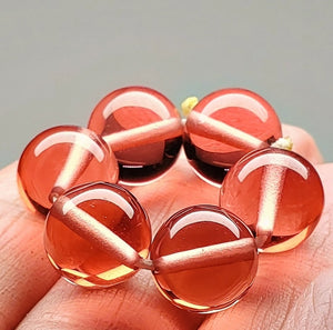 Peach Pink Andara Crystal Healing /Meditation Ring