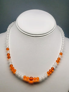 Orange Ray / Sacral Chakra Andara Crystal Necklace
