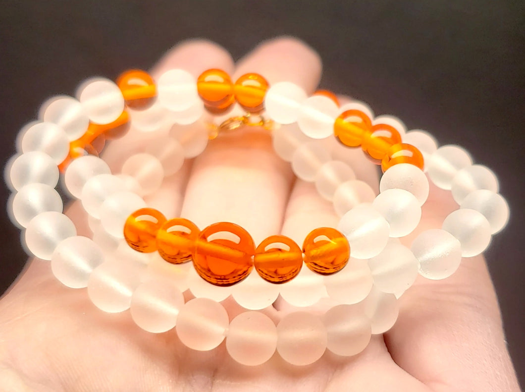 Orange Ray / Sacral Chakra Andara Crystal Necklace