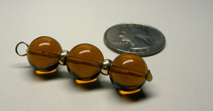Amber Andara Crystal with Gold Pendant (3 x 12mm)