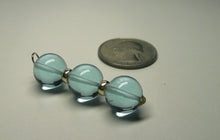 Load image into Gallery viewer, Aqua - Blue Andara Crystal with Gold Pendant (3 x 12mm)