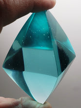Load image into Gallery viewer, Aqua Blue Andara Crystal Octahedron 132g