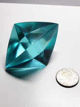 Load image into Gallery viewer, Aqua Blue Andara Crystal Octahedron 132g
