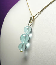 Load image into Gallery viewer, Aqua - Blue Andara Crystal Pendant (2 x 10mm &amp; 1 x 12mm)