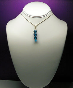 Blue - Bright Dark Andara Crystal Pendant (3 x 12mm)