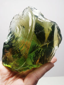 Bi-Color Aqua w/shaman Traditional Andara Crystal 312g