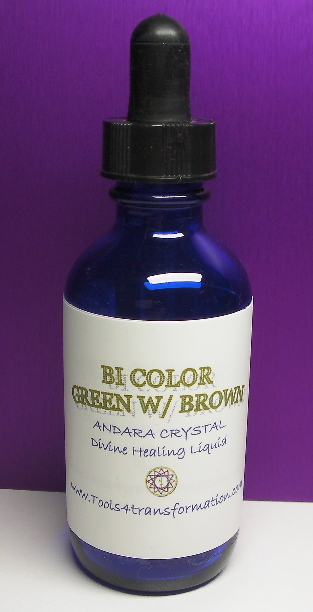 Bi-Color Green with Brown Andara Crystal Liquid