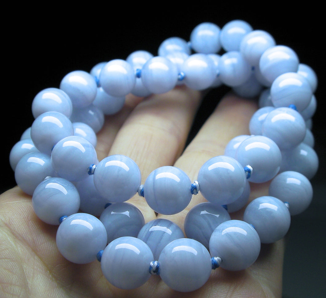 Blue Lace Agate EO++ 10+mm 25.5inch