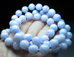 Blue Lace Agate EO++ 10+mm 26.5inch