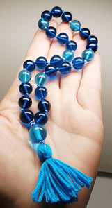 Andara Crystal Mala / Prayer Beads - Blues
